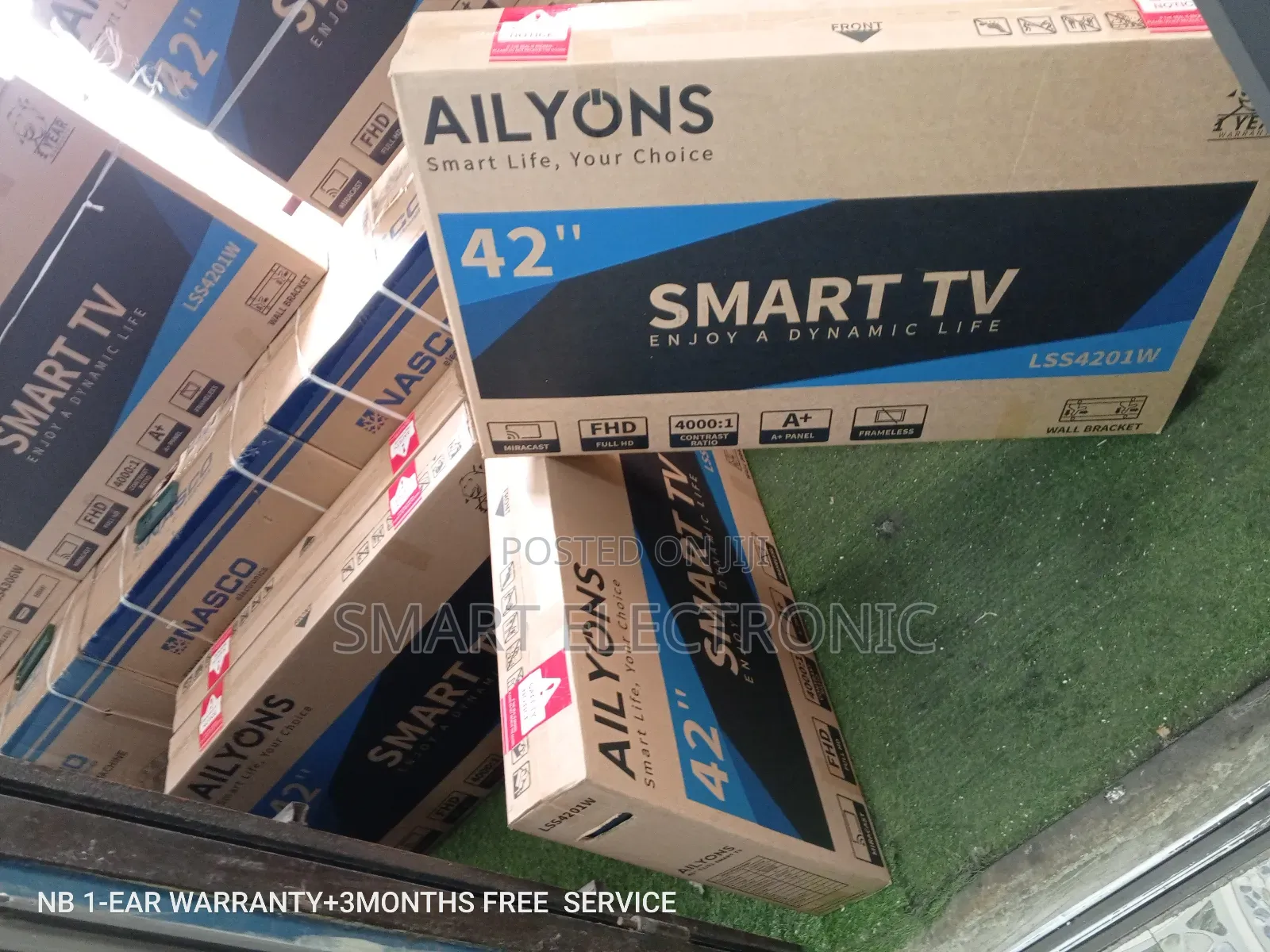 New in Box Miracast Android TV Frameless Design Ailyons "42"