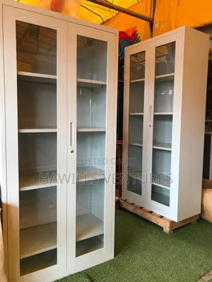 Slide File Full Glass Cabinet