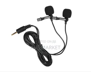 Dual Omni-directional Lapel Lavalier Mic For Phone 3.5mm