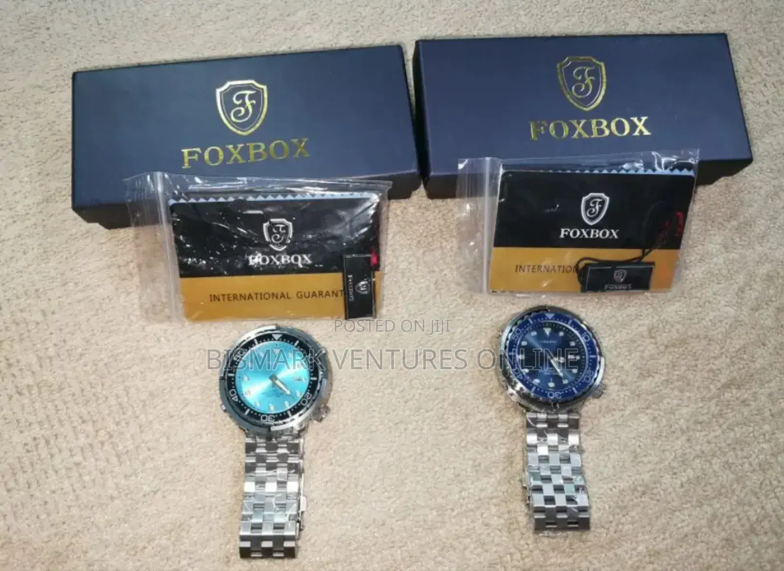 Foxbox Quarzt Stainless Steel Wristwatch 50M Waterproof