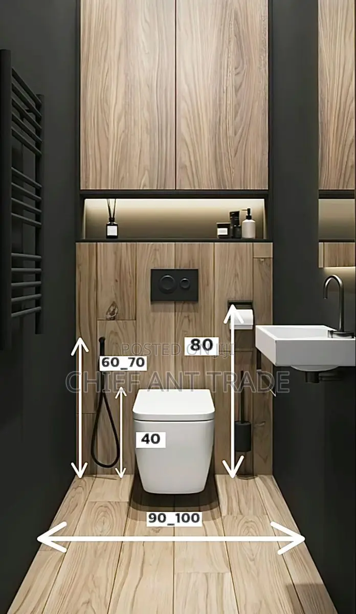 Hung Wc. Concealed Toilet Seat. Wall Water Closet. 625+G8601