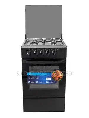 Exclusive MIDEA-4-BURNER-GAS-COOKER-BLACK-MIRROR-SP5055T082-