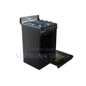 Original MIDEA-4-BURNER-GAS-COOKER-BLACK-MIRROR-GRILL