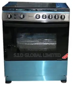 Newest MIDEA-5-BURNER-GAS-COOKER-WITH-OVEN-30AMG5G027-SILVER