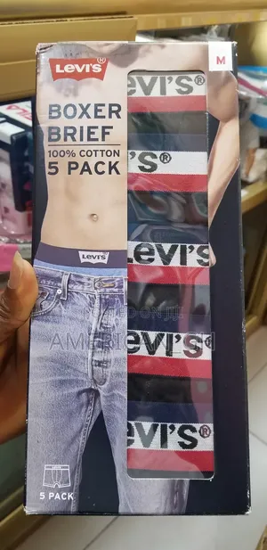 Levi's Mens Boxer Briefs 100% Cotton Underwear ( M/L ) 5pk