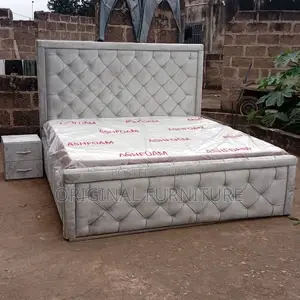 Queen Size Bed Side Drawer and Mattress