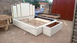 Queen Size Bed Frame Ottoman and Side Drawers