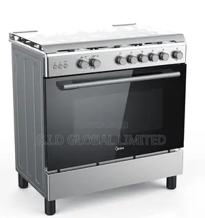 Glaring MIDEA-5-BURNER-GAS-COOKER-WITH-OVEN-AND-GRILL-LMG900