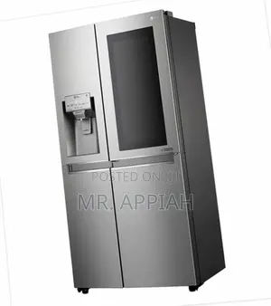 Sleek LG GR-J34FMUBL(601L)Side by Side Fridge(Gray) 