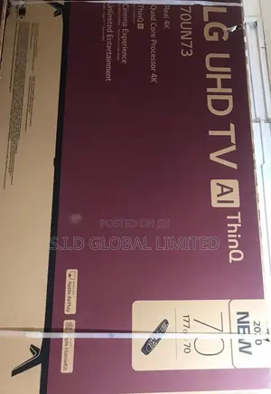 Proper 70" Un73 LG Uhd TV With Thinq Ai
