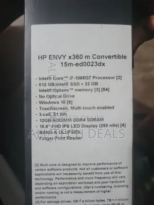 New Laptop HP Envy 15 16GB Intel Core I7 SSD 512GB