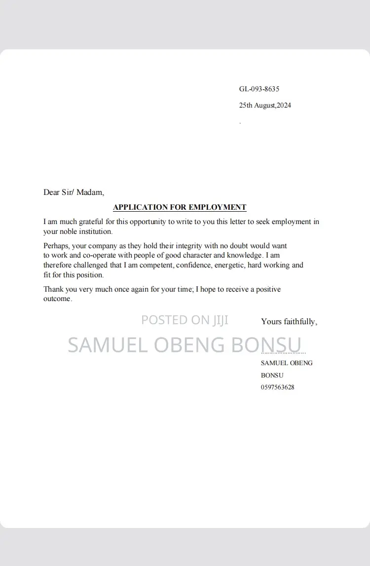 Shop Sales Attendant
