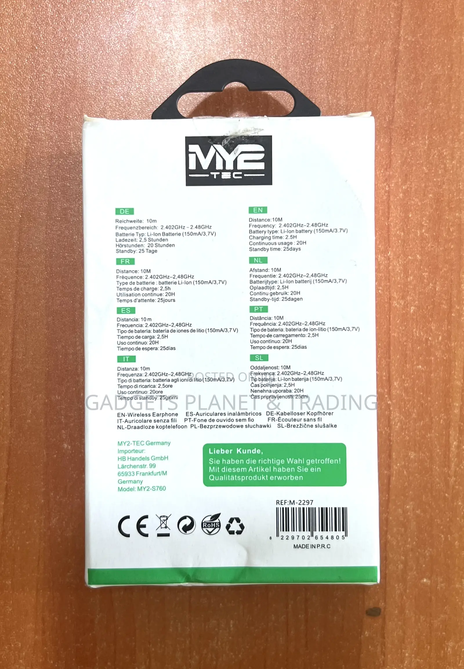 My2 Tec Bluetooth Wireless Business Handsfree Headset - S760