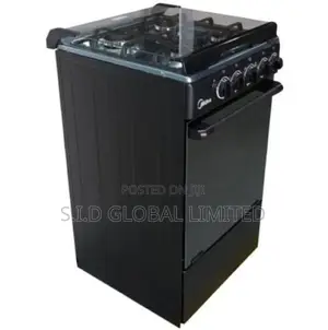 Dazzling MIDEA-4-BURNER-GAS-COOKER-BLACK-MIRROR-GRILL