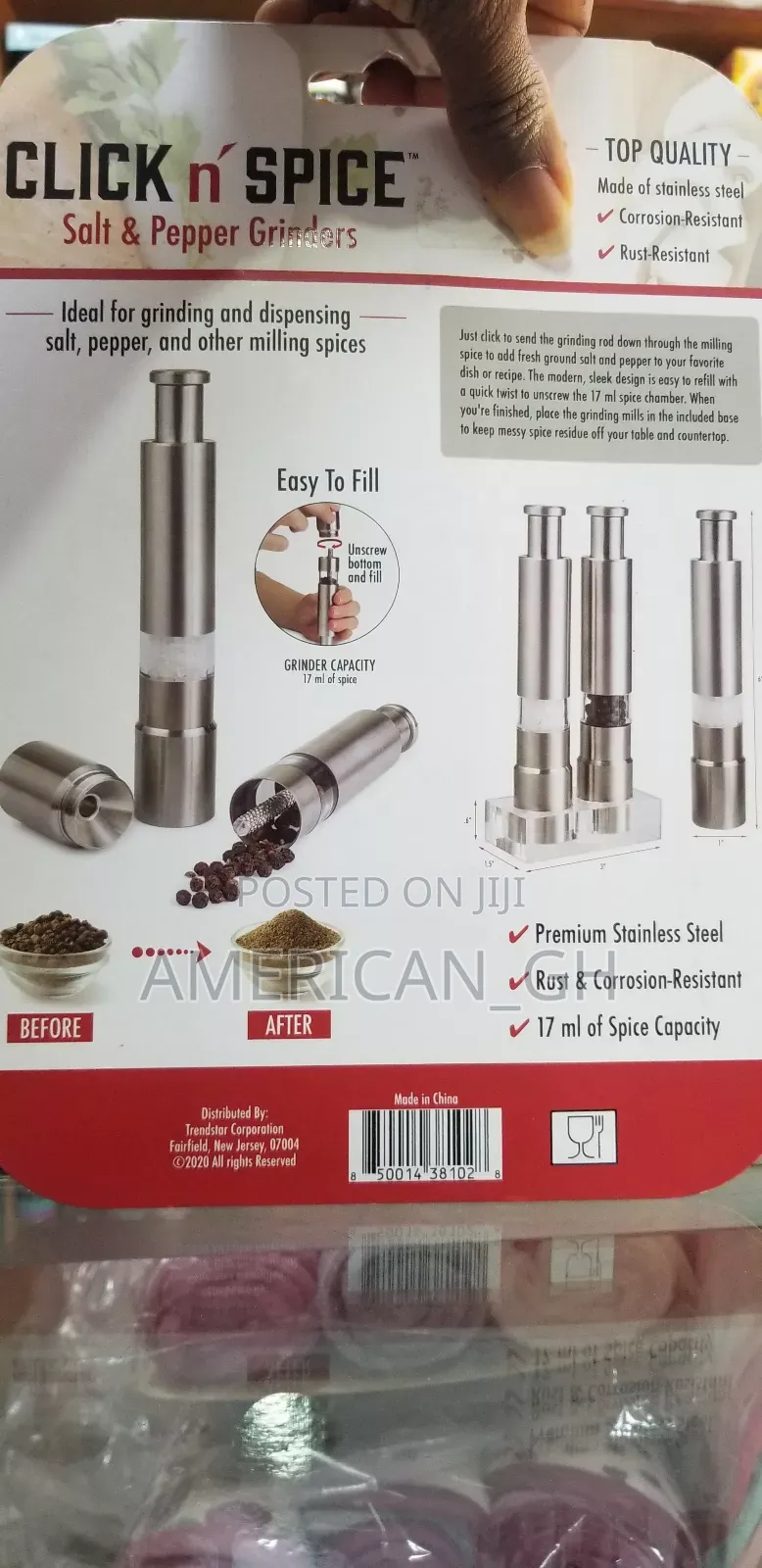 Click N’ Spice Salt and Pepper Grinder Set