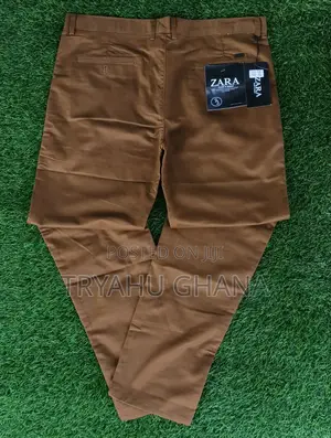 Classic Elegant Zara Khaki Trousers for Sale Online