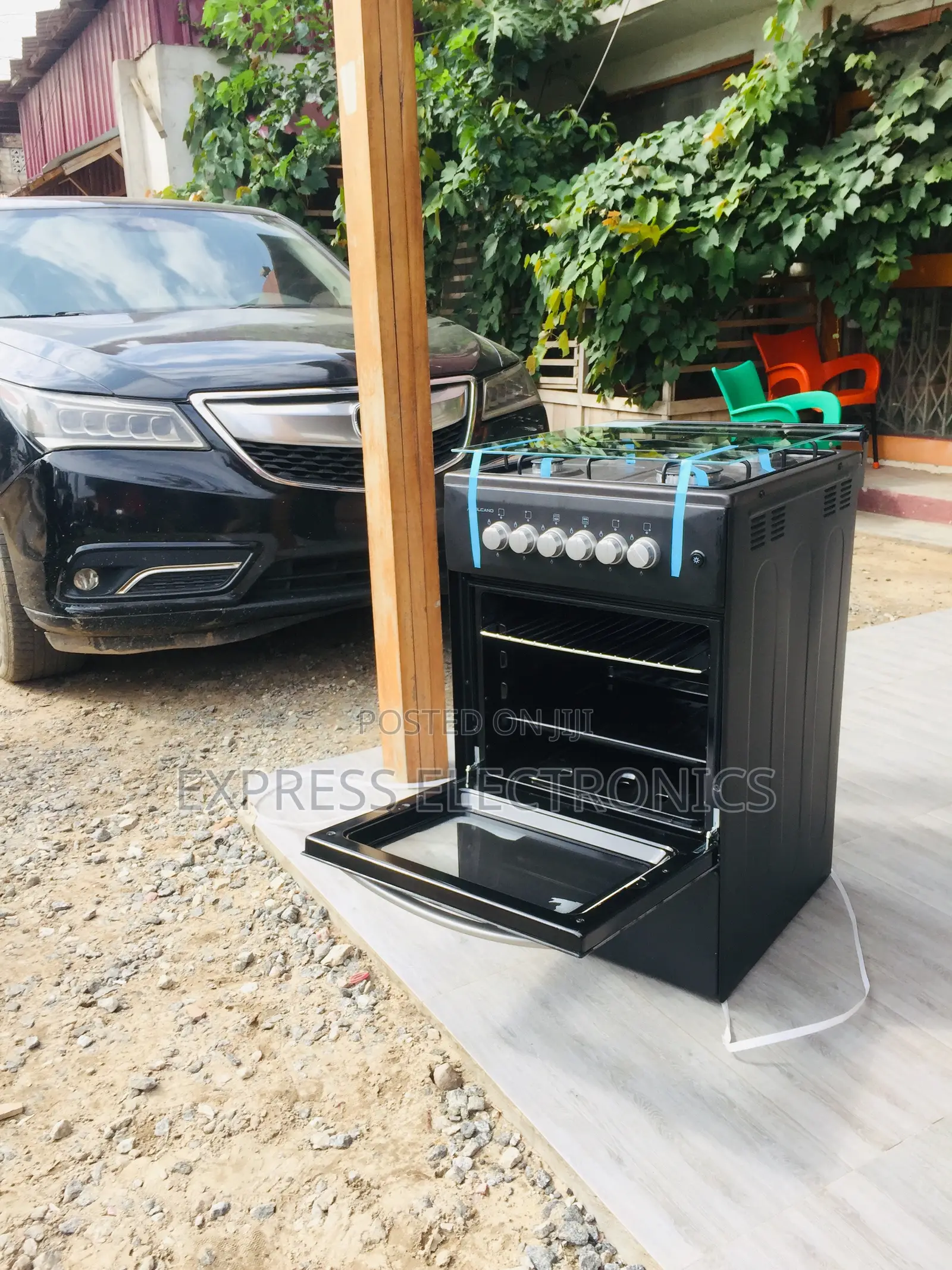 Black 4burner Gas Cooker 50/50