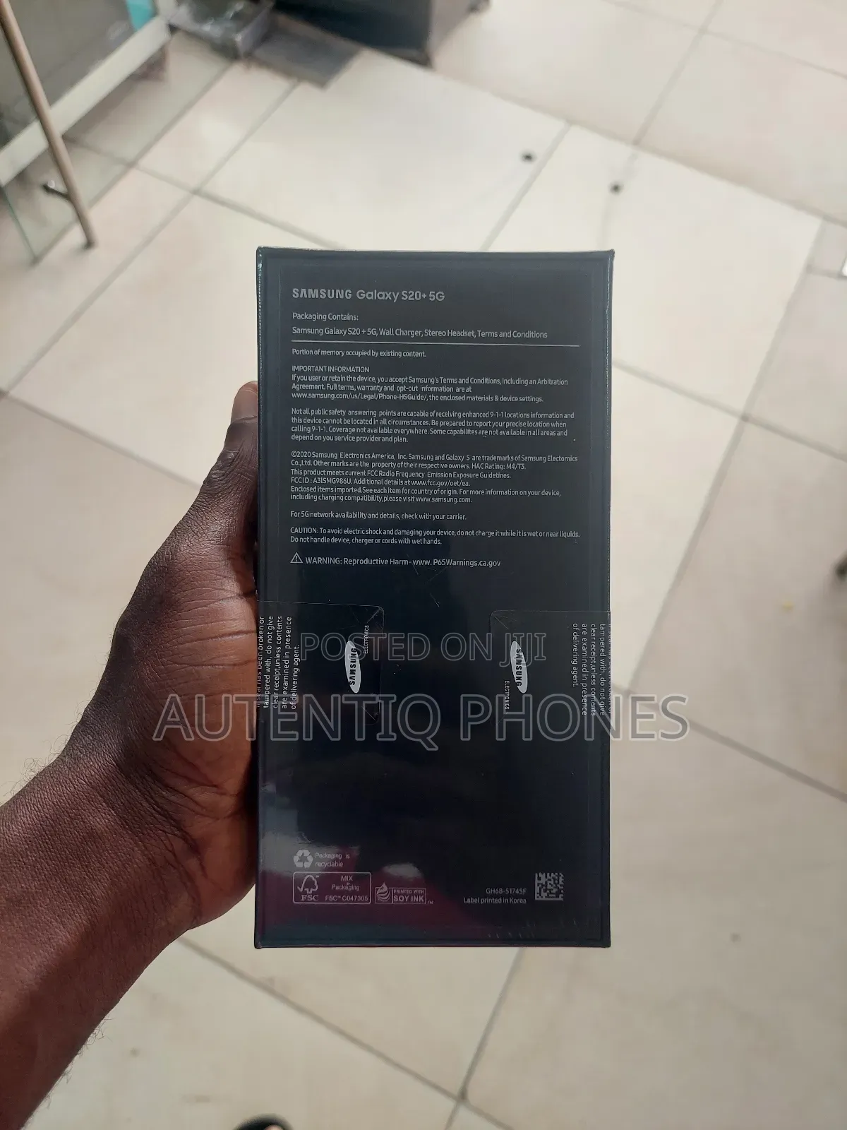 New Samsung Galaxy S20+ 128 GB Black