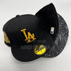 Black Cap With Yellow Strap Hip Hop