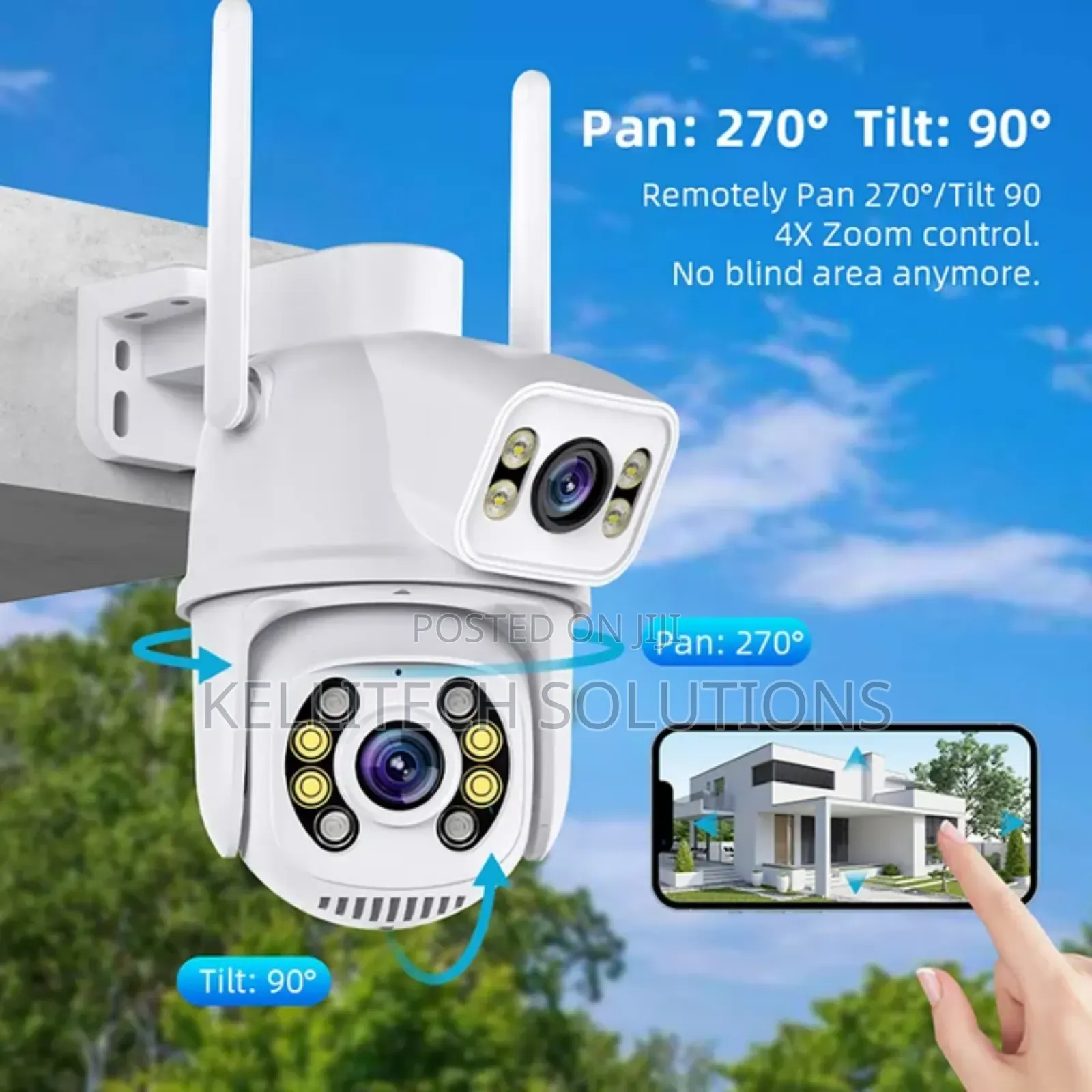 Dual Lens CCTV Camera With Ethernet Port