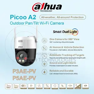 Dahua Network Camera Ip 3mp Wireless Camera Pt 360 Rotates Dh-P5ae-Pv