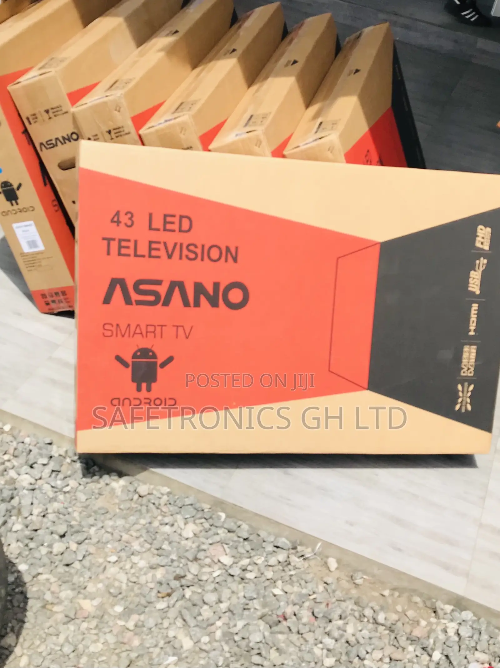 43 Inch Smart LED Asano (Black) Sleek Tv