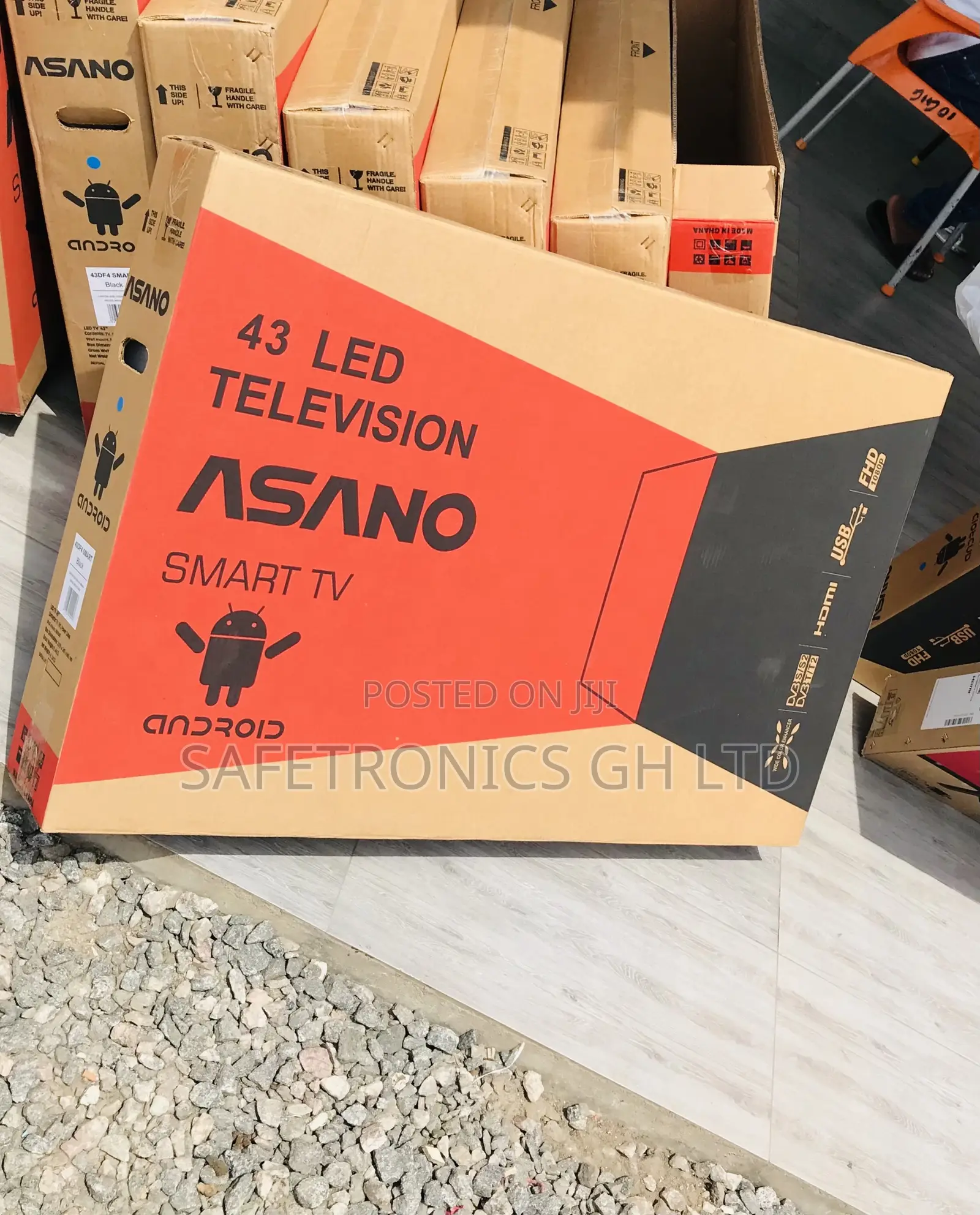 43 Inch Smart LED Asano (Black) Sleek Tv