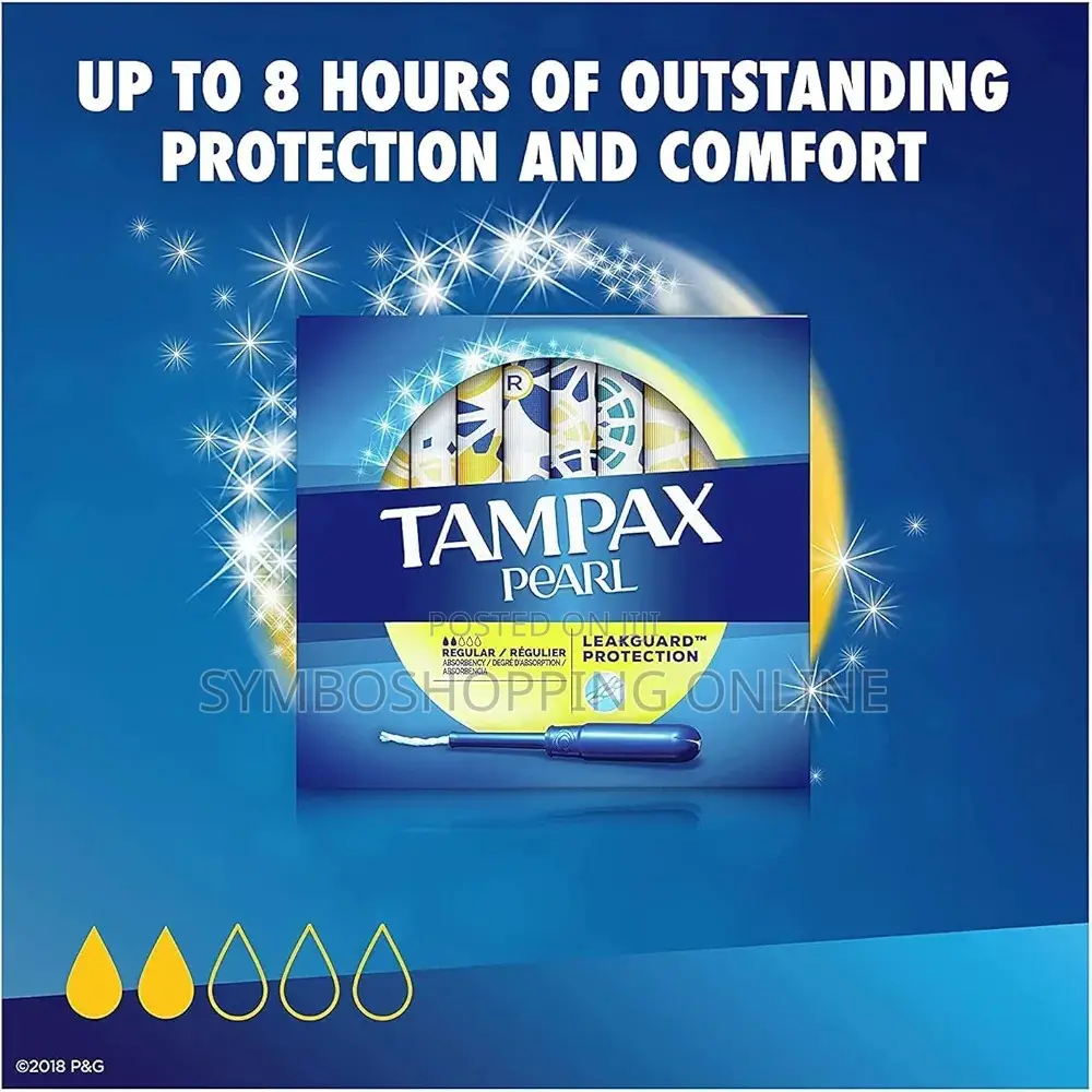 Tampax Pearl Regular Absorbency Unscented Tampons, 96 Count