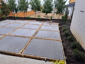 Concrete Stamp With Green Grass