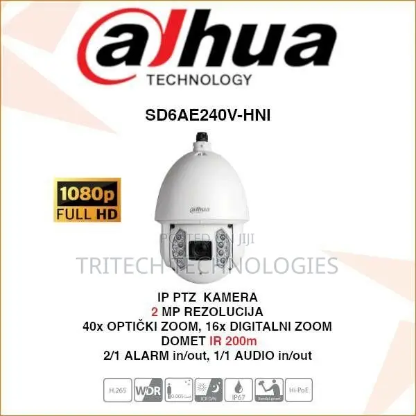 Dahua 2mp PTZ 40X Starlight IR Network Camera Sd6ae240v-Hni