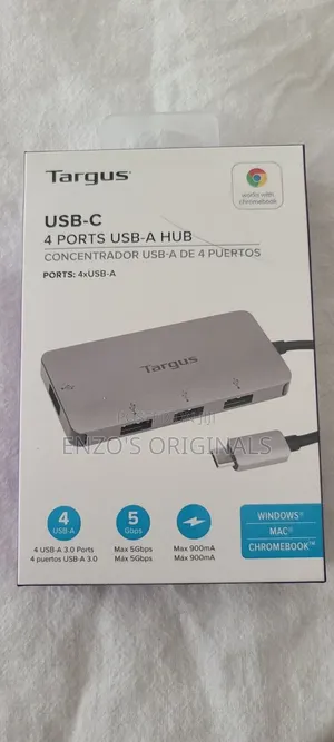 Usb-c To 4 Port Usb 3.0 Hub Type-c Extension Targus New