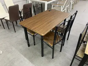 Wooden Dining Table With 4 Chairs