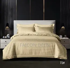 Stylish 2 Plain Cotton Bedsheets, 4 Pillow Cases for Hotels