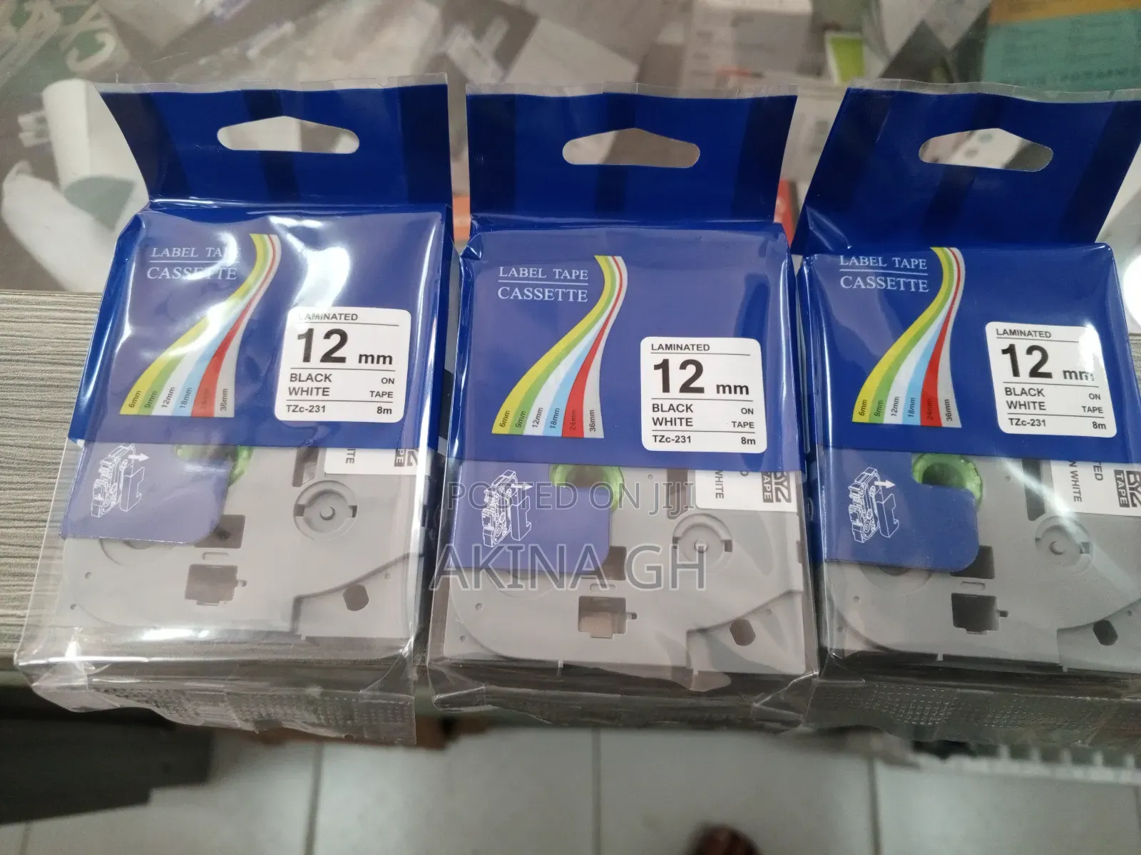 Label Tape Cassette for Brother Printer 12mm