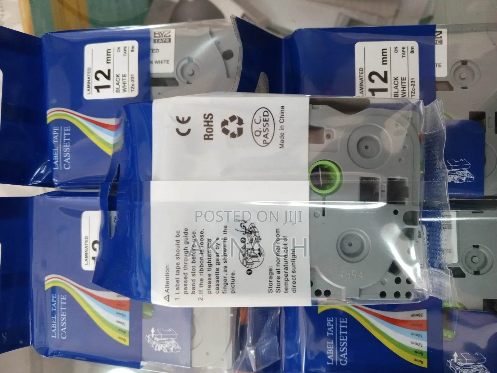 Label Tape Cassette for Brother Printer 12mm
