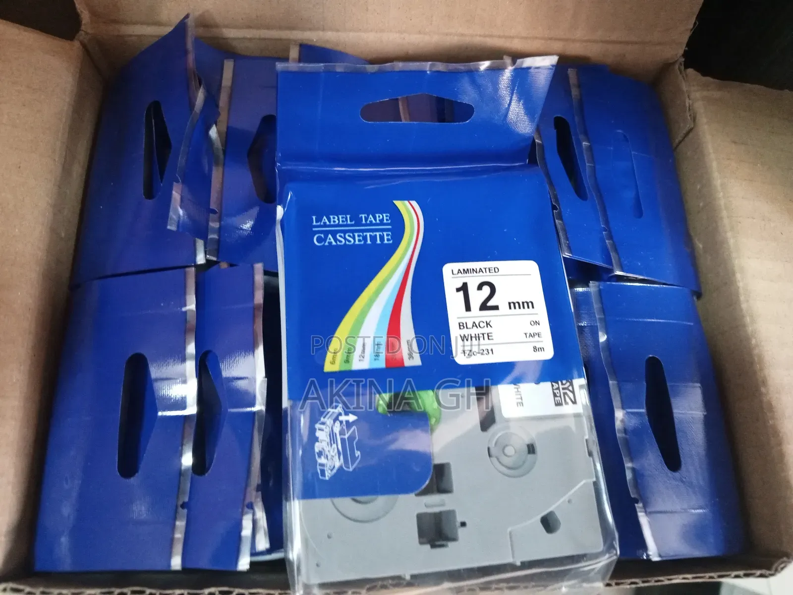 Label Tape Cassette for Brother Printer 12mm