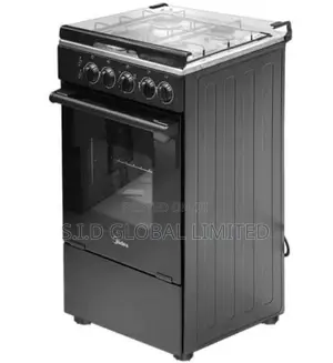 Adorable MIDEA-4-BURNER-GAS-COOKER-BLACK-MIRROR-GRILL