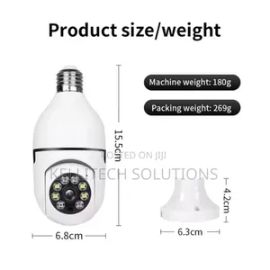 Smart Bulb Wifi CCTV Camera, Rotates 360°