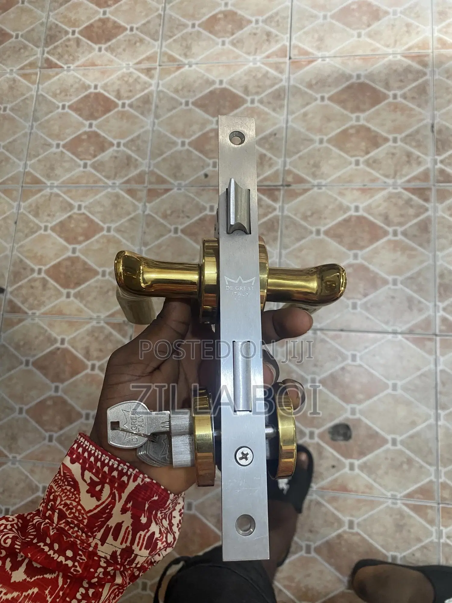 Separate Door Lock Gold Heavy Duty