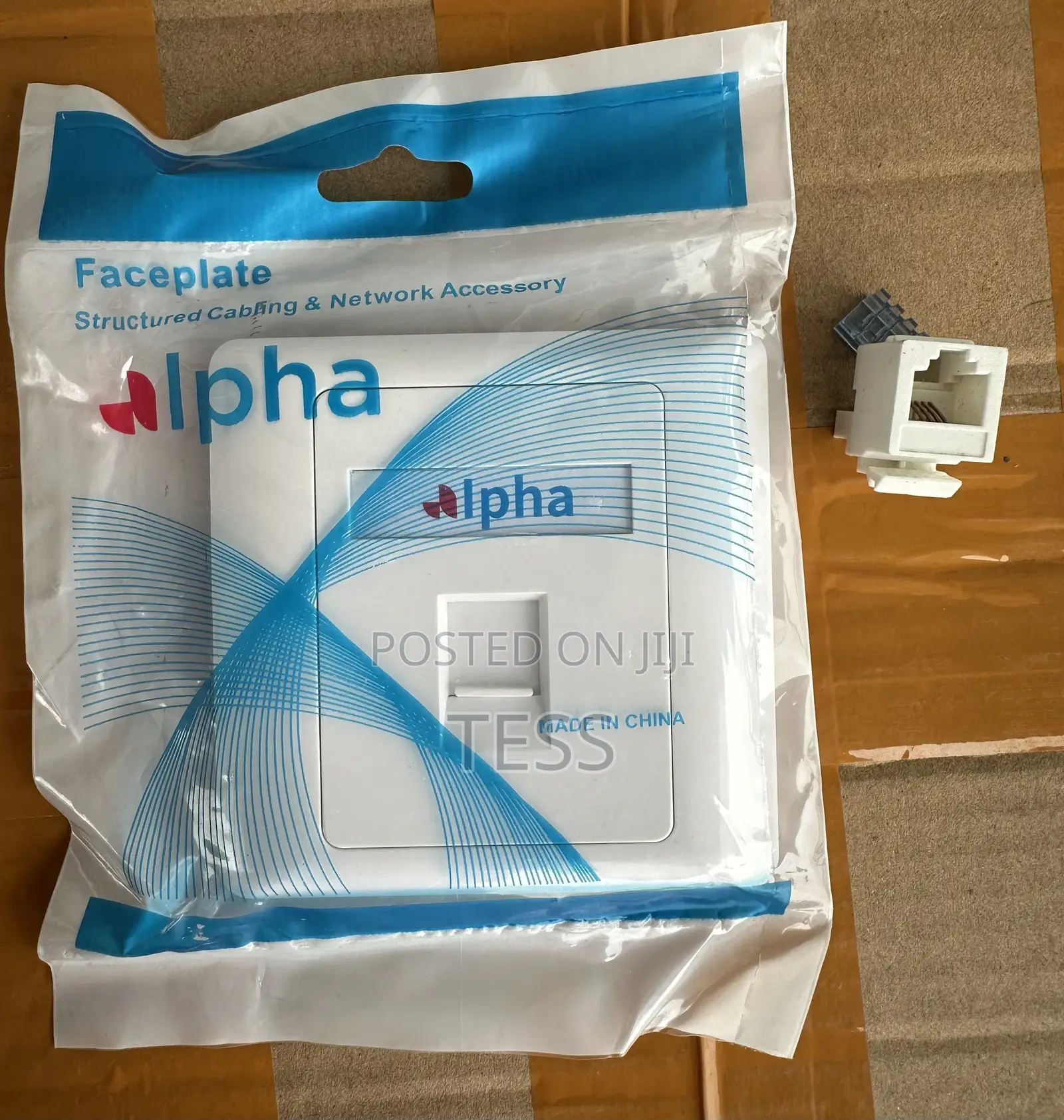 RJ11 Faceplate Single With Keystone Jack (Alpha)