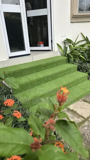 Grass for Stairs! Artificial Green Grass Decor!