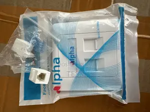 RJ11 Faceplate Double With Keystone Jack (Alpha)