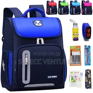 School Bags + Watch,Water Bottle,Book,Pencil