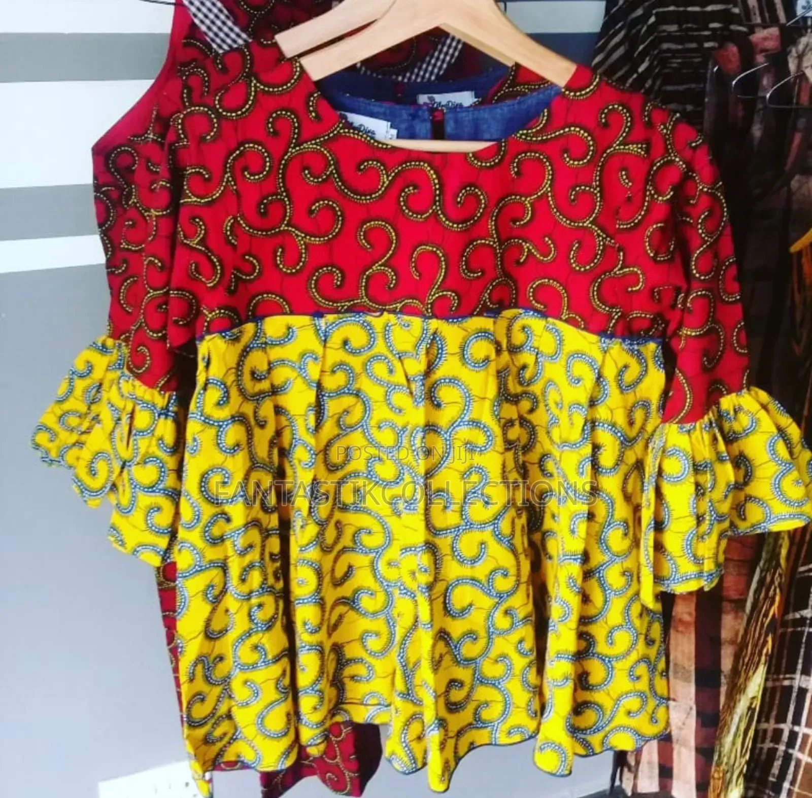 Maxi African Print Top for Maternity