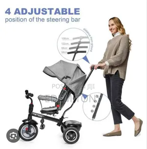 Besrey 8 in 1 Kids Tricycle Stroller, With Push Handle.