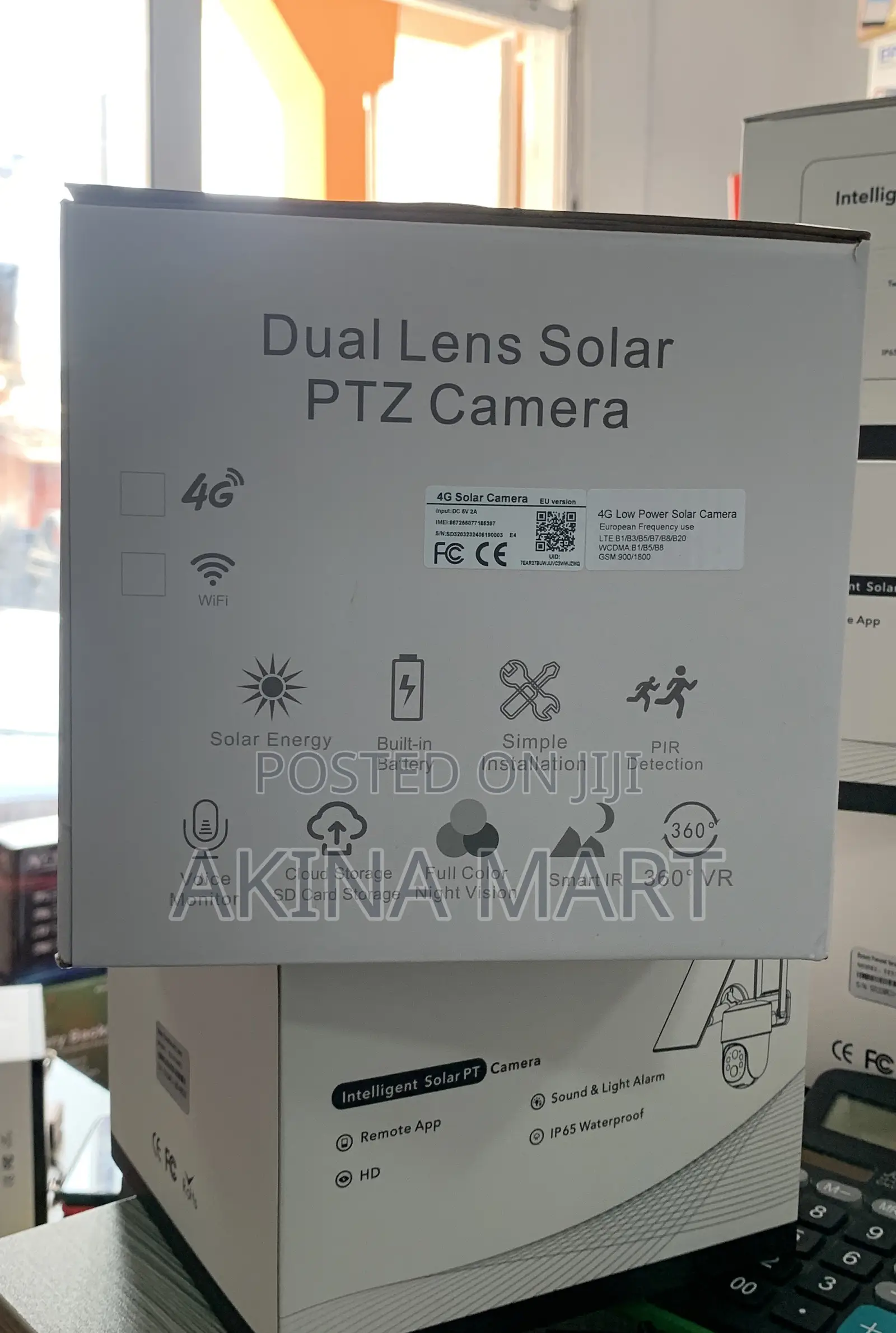 PTZ Solar Camera Two Screens Camera Outdoor Solar