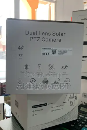 PTZ Solar Camera Two Screens Camera Outdoor Solar