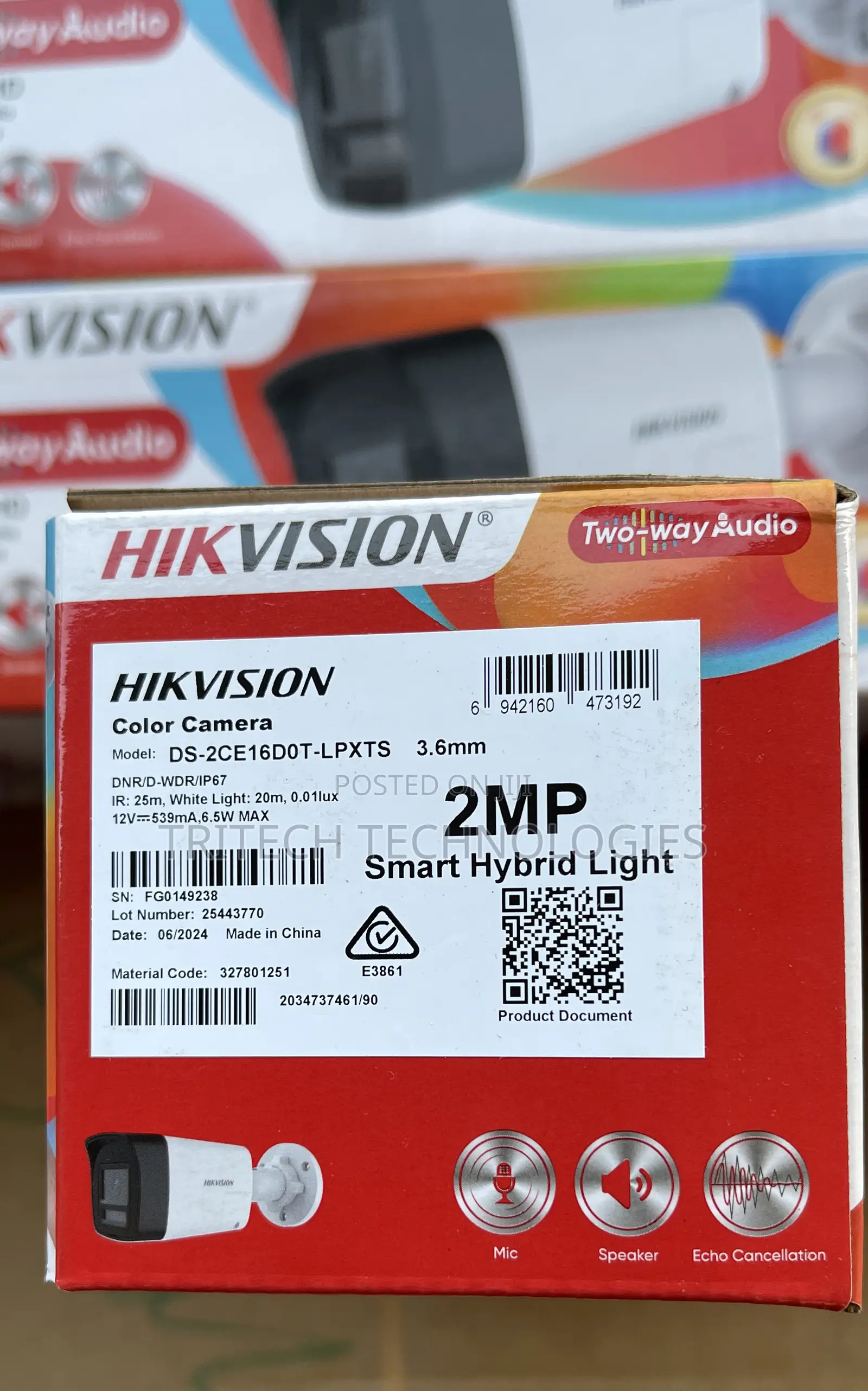 Hikvision Colorvu 2mp Two Way Audio Siren Outdoor Camera