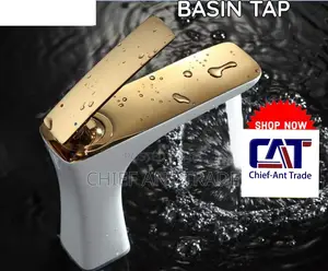 Tap / Faucet. White and Gold