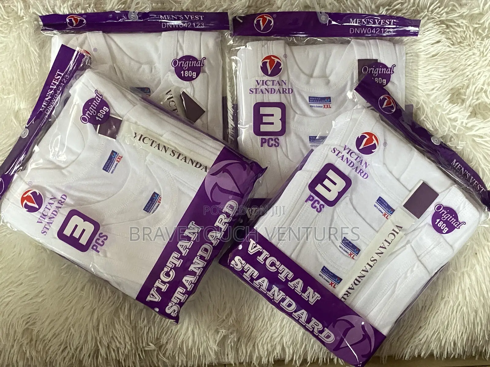 4 Packs Victan Standard Singlet/Vest - 12 Pieces